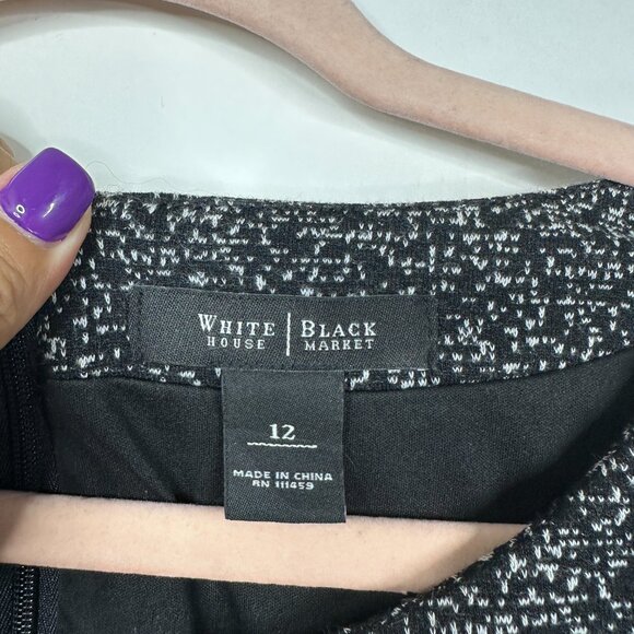 2/$30 White House Black Market Knitted Shift Dress w Pockets Charcoal 12 #A0739 - Picture 5 of 7